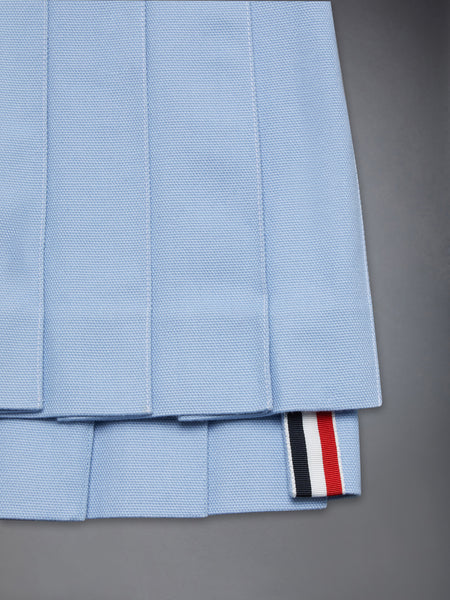 CHILDREN'S CANVAS PLEATED MINI SKIRT LIGHT BLUE