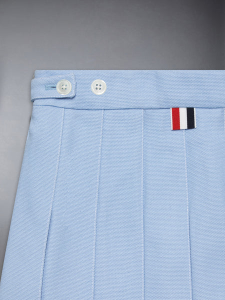 CHILDREN'S CANVAS PLEATED MINI SKIRT LIGHT BLUE