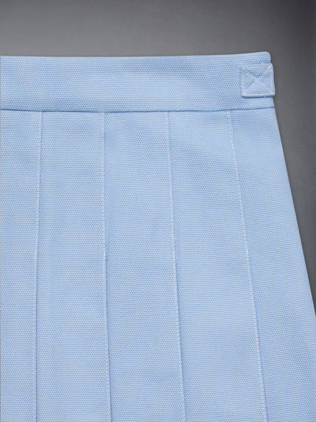 CHILDREN'S CANVAS PLEATED MINI SKIRT LIGHT BLUE