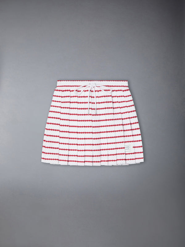 CHILDREN'S HONEYCOMB STRIPED PLEATED MINI SKIRT - featured image