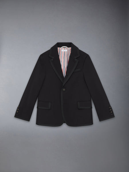 CHILDREN'S CLASSIC PIQUE SUITING TUXEDO JACKET BLACK