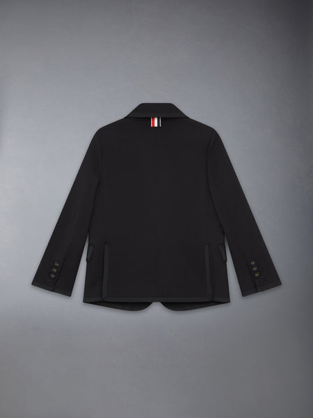 CHILDREN'S CLASSIC PIQUE SUITING TUXEDO JACKET BLACK