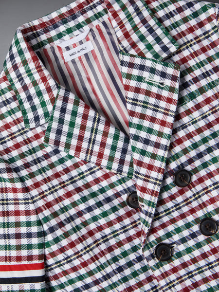 COTTON TWILL GINGHAM TARTAN ARMBAND CLASSIC SPORT COAT SEASONAL MULTI