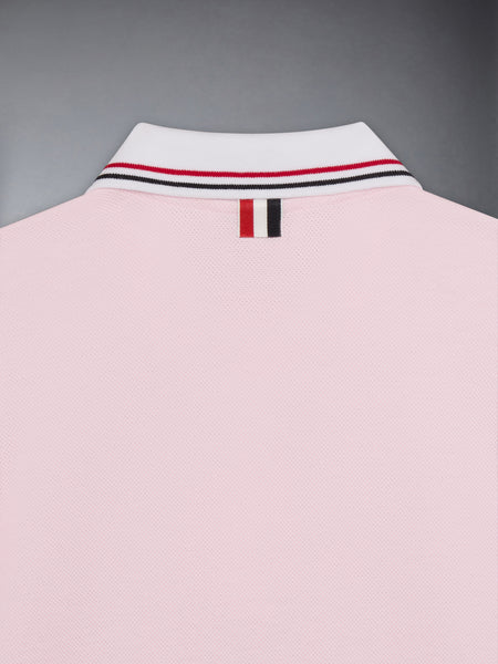 PIQUE PLEATED POLO DRESS LT PINK