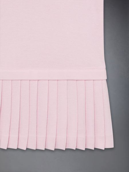 PIQUE PLEATED POLO DRESS LT PINK