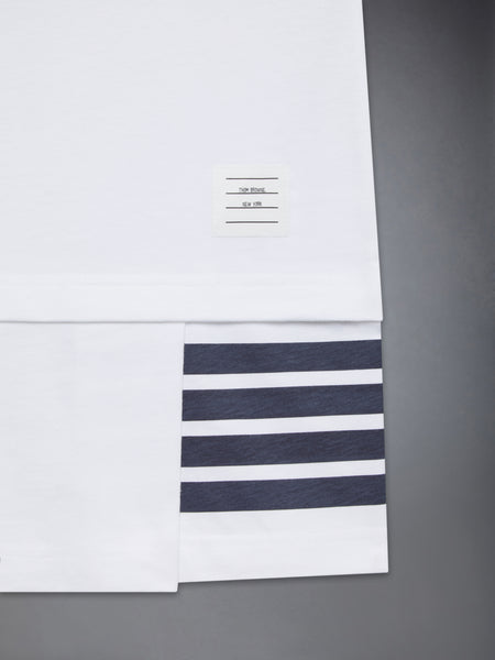 CHILDREN'S JERSEY 4-BAR RINGER TANK DRESS WHITE