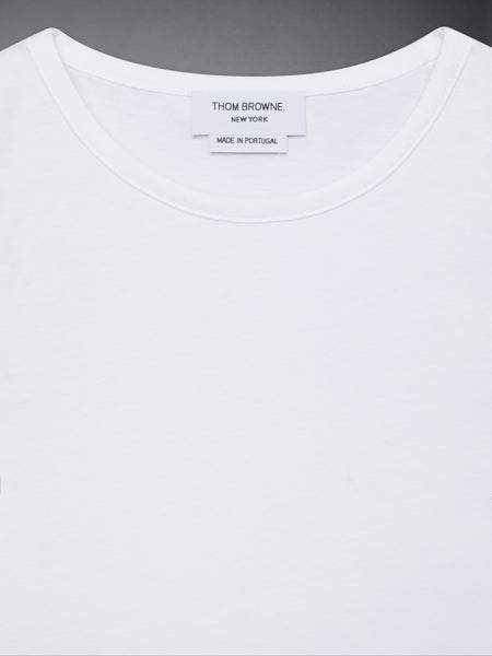 CHILDREN'S JERSEY 4-BAR RINGER TANK DRESS WHITE