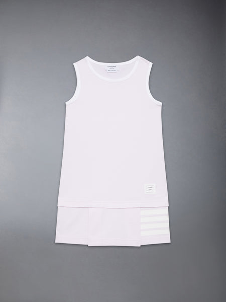 CHILDREN'S JERSEY 4-BAR RINGER TANK DRESS LIGHT PINK