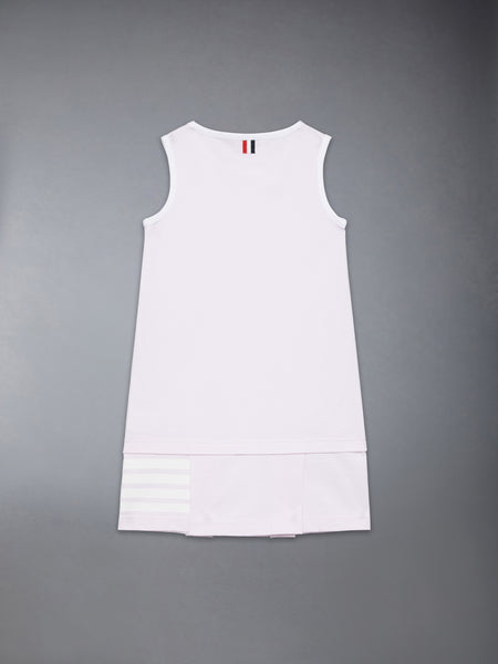 CHILDREN'S JERSEY 4-BAR RINGER TANK DRESS LIGHT PINK