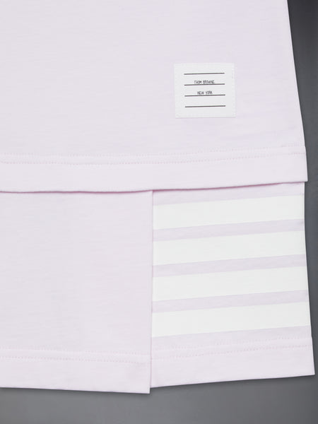 CHILDREN'S JERSEY 4-BAR RINGER TANK DRESS LIGHT PINK