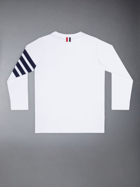 CHILDREN'S JERSEY 4-BAR PULLOVER WHITE
