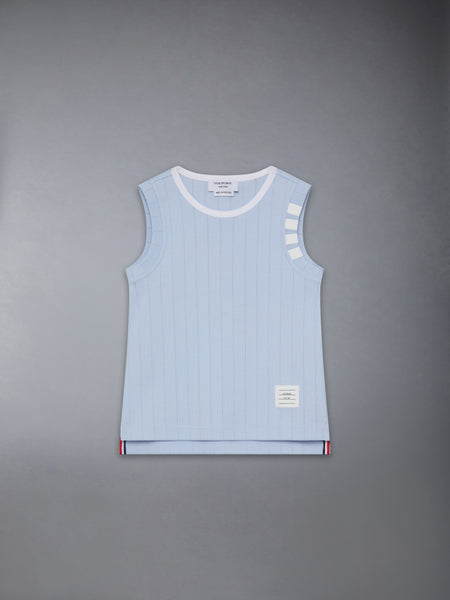 CHILDREN'S POINTELLE RINGER TANK TOP LIGHT BLUE