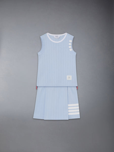 CHILDREN'S POINTELLE RINGER TANK TOP LIGHT BLUE