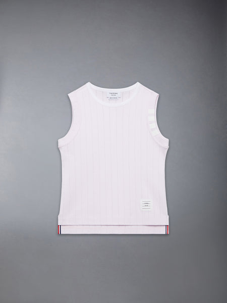 CHILDREN'S POINTELLE RINGER TANK TOP LIGHT PINK