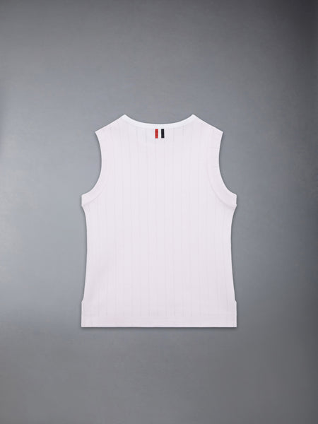 CHILDREN'S POINTELLE RINGER TANK TOP LIGHT PINK