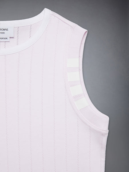 CHILDREN'S POINTELLE RINGER TANK TOP LIGHT PINK