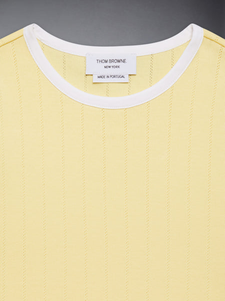 CHILDREN'S POINTELLE RINGER TANK TOP YELLOW