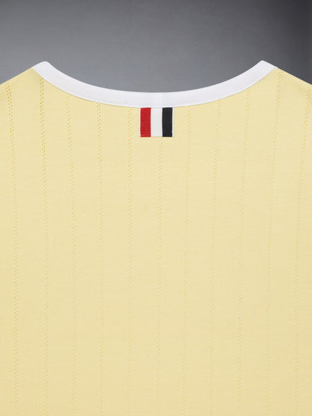 CHILDREN'S POINTELLE RINGER TANK TOP YELLOW