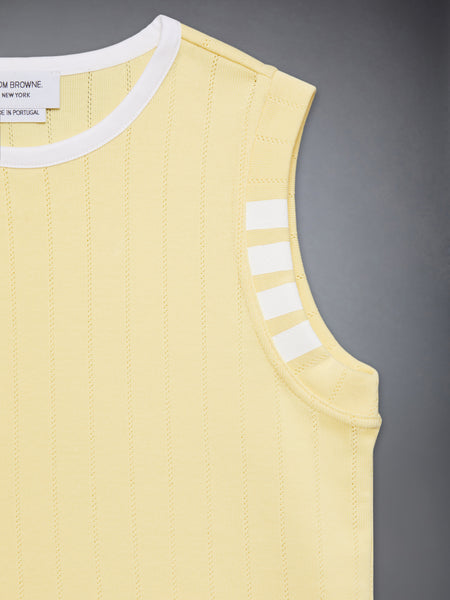 CHILDREN'S POINTELLE RINGER TANK TOP YELLOW