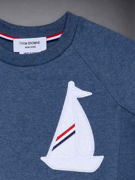 Kid's Classic Loopback Embroidery Patch Sweatshirt DEEP BLUE