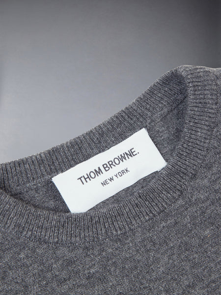 CHILDREN'S CASHMERE 4-BAR PULLOVER MED GREY