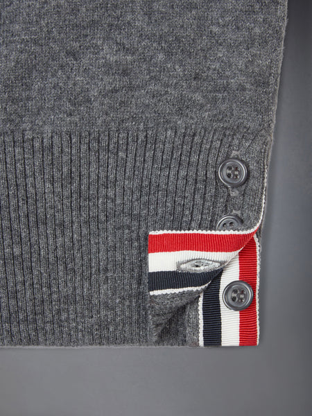 CHILDREN'S CASHMERE 4-BAR PULLOVER MED GREY