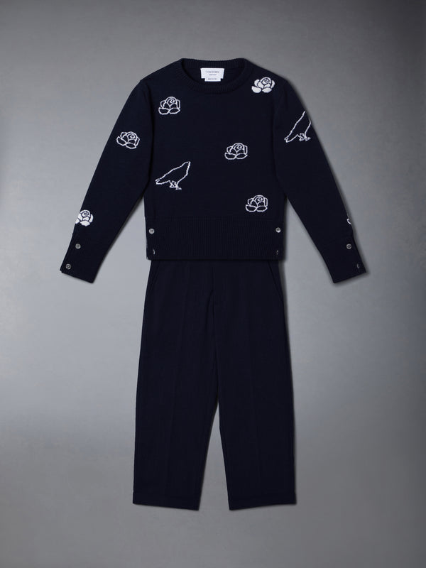 FINE MERINO WOOL ROSE AND RAVEN PULLOVER - image 2