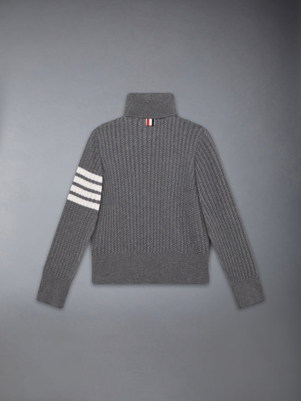 CHILDREN'S WOOL CABLE KNIT 4-BAR TURTLENECK - image 2