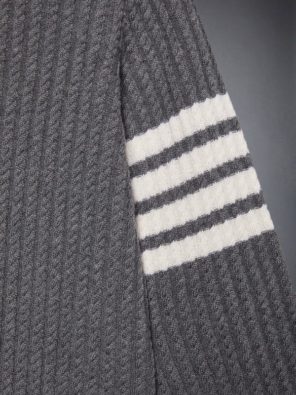 CHILDREN'S WOOL CABLE KNIT 4-BAR TURTLENECK - image 3