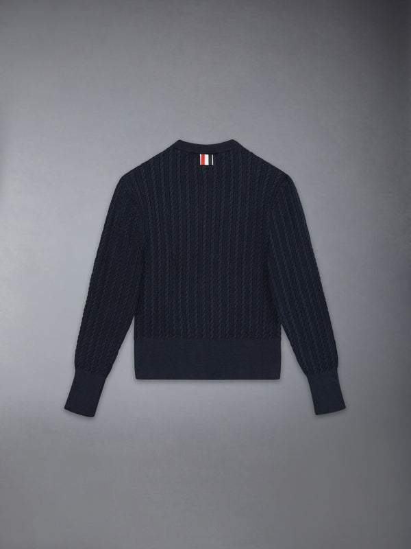 CHILDREN'S COTTON CABLE KNIT PULLOVER - image 2