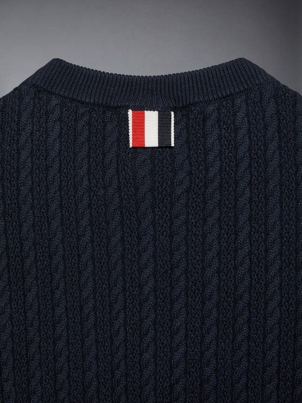 CHILDREN'S COTTON CABLE KNIT PULLOVER - image 4
