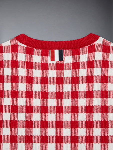 CHILDREN'S COTTON SHORT SLEEVE SWEATER RED