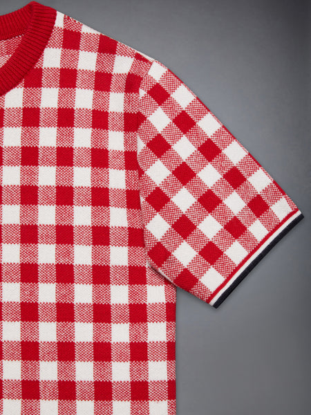 CHILDREN'S COTTON SHORT SLEEVE SWEATER RED
