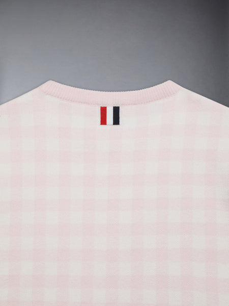 CHILDREN'S COTTON SHORT SLEEVE SWEATER LIGHT PINK