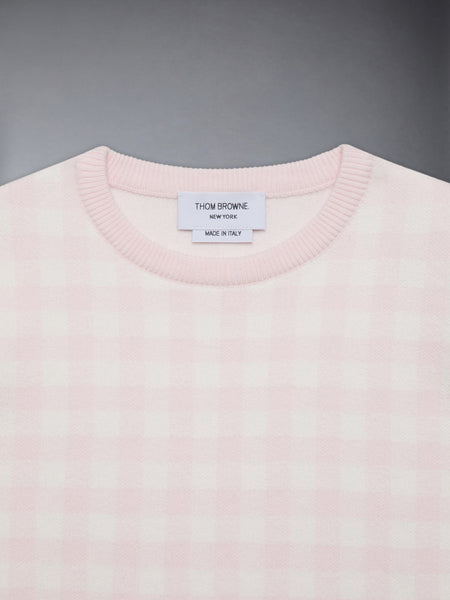 CHILDREN'S COTTON SHORT SLEEVE SWEATER LIGHT PINK