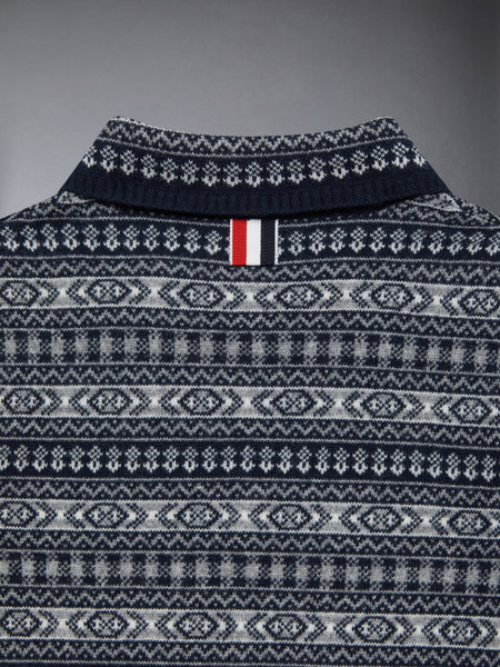 CHILDREN'S FAIR ISLE FINE MERINO PULLOVER NAVY