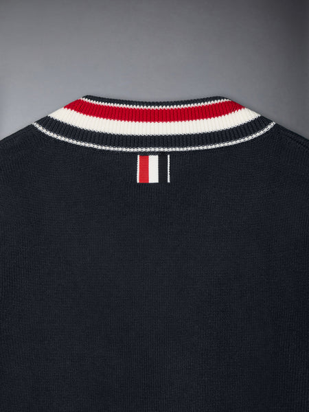 CHILDREN'S SAILBOAT INTARSIA SWEATER NAVY