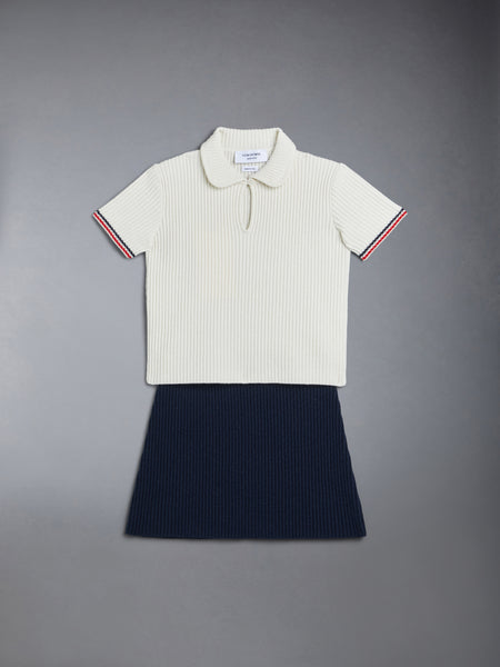 CHILDREN'S WOOL CASHMERE SKIRT NAVY