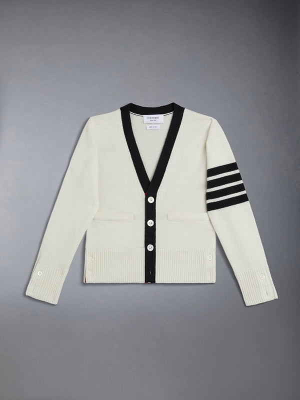 CHILDREN'S WOOL CASHMERE 4-BAR CARDIGAN - featured image