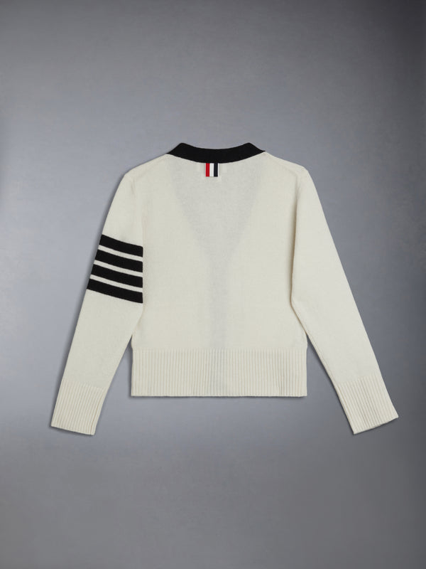 CHILDREN'S WOOL CASHMERE 4-BAR CARDIGAN - image 2