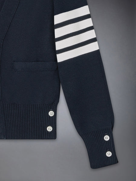 CHILDREN'S MILANO STITCH 4-BAR V-NECK CARDIGAN NAVY
