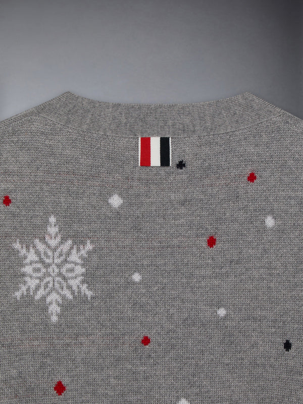 WOOL REINDEER HECTOR 4-BAR INTARSIA CARDIGAN - image 4