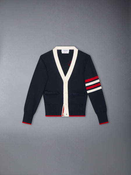 CHILDREN'S HECTOR INTARSIA 4-BAR CARDIGAN NAVY