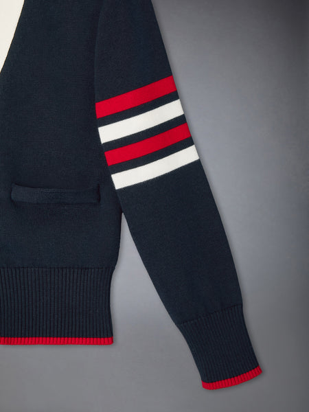 CHILDREN'S HECTOR INTARSIA 4-BAR CARDIGAN NAVY