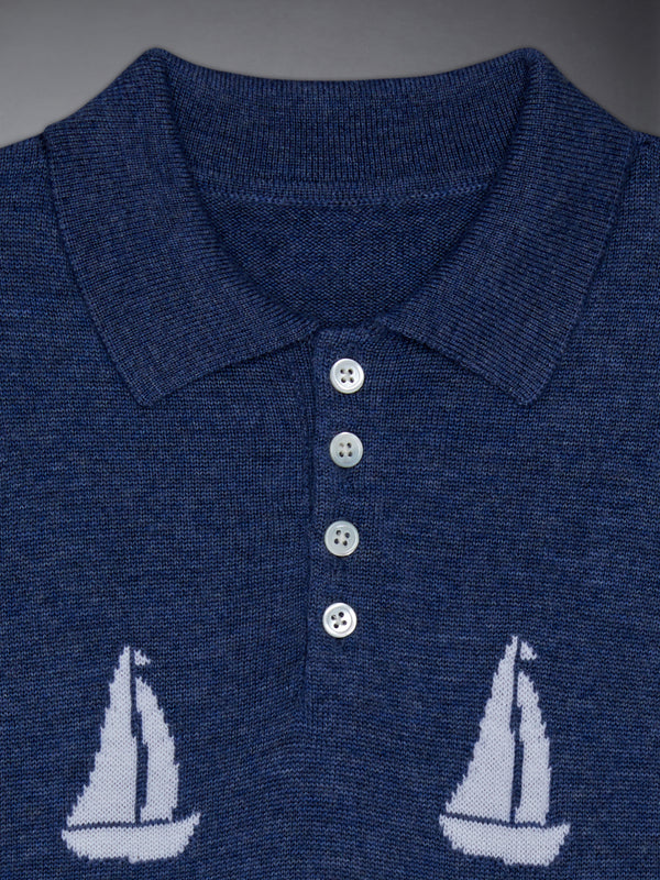 Kid's Fine Merino Half Drop Knit Polo - image 3