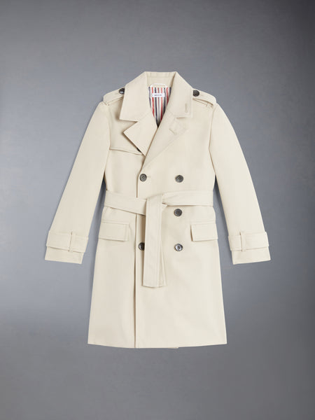 CHILDREN'S WATERPROOF COTTON TWILL TRENCH COAT KHAKI