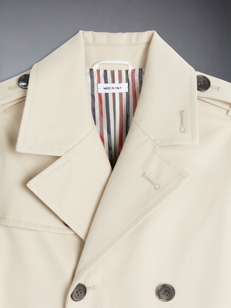 CHILDREN'S WATERPROOF COTTON TWILL TRENCH COAT KHAKI