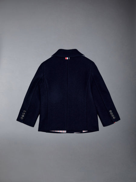 CHILDREN'S MELTON WOOL PEACOAT NAVY