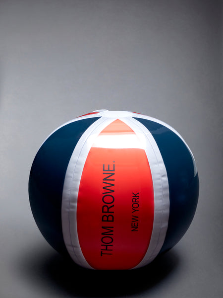 Kid's Pvc Stripe Beach Ball RWBWHT