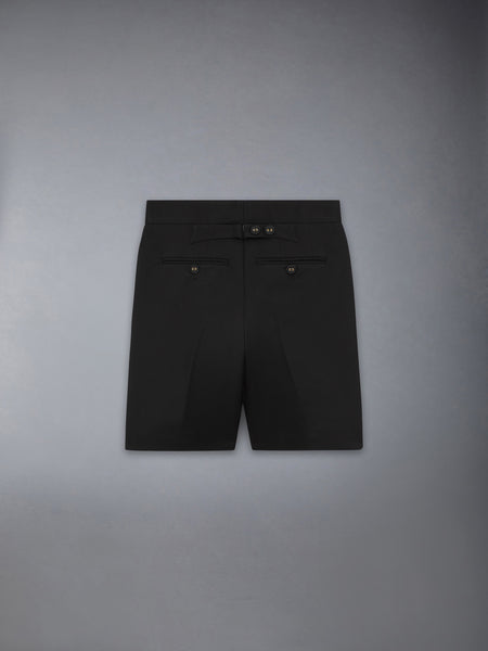 CHILDREN'S WOOL PIQUE TUXEDO BERMUDA SHORTS BLACK